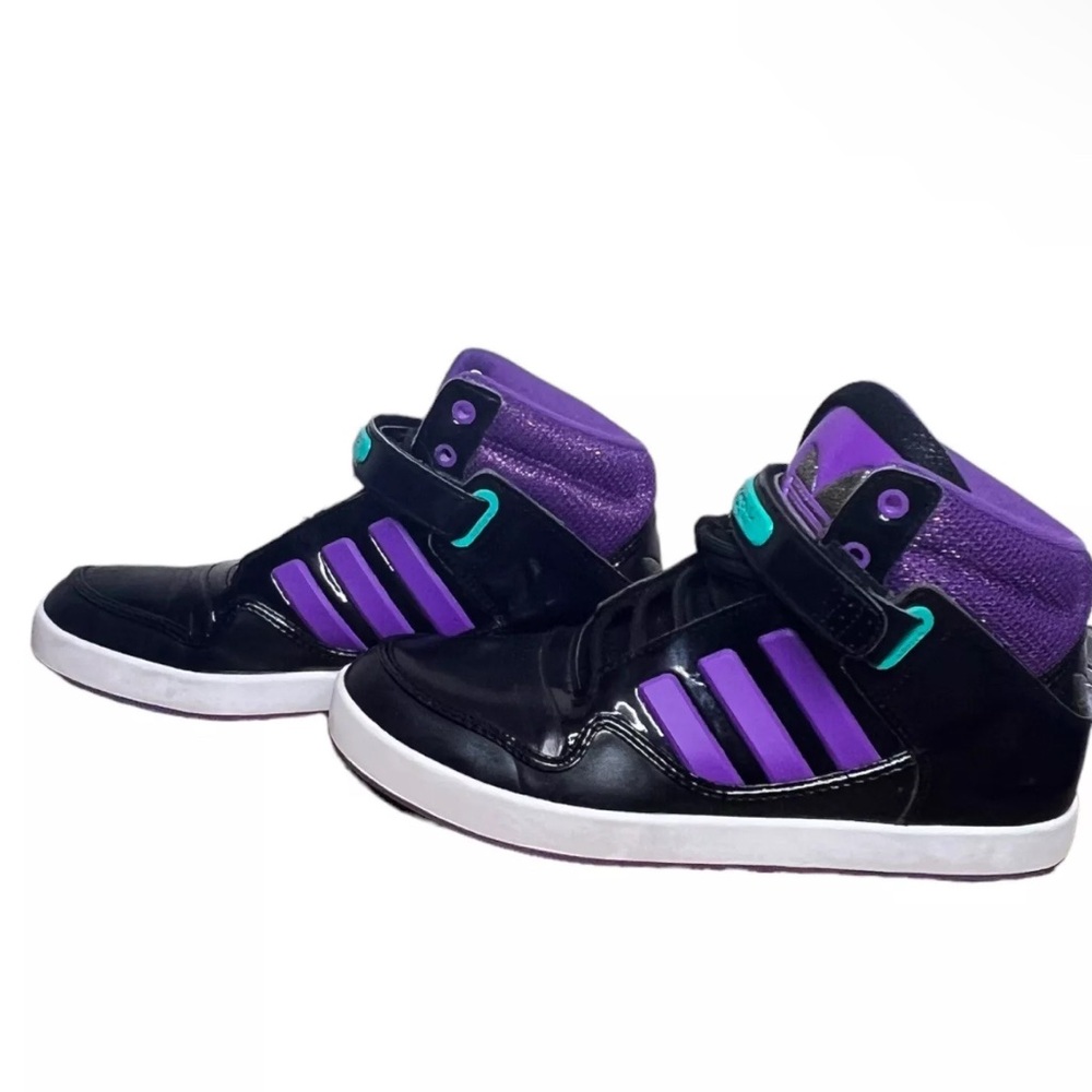 Adidas Originals AR 2.0 Black/Purple High Top Woman’s Sneakers Shoes Sz 9 - Picture 8 of 11